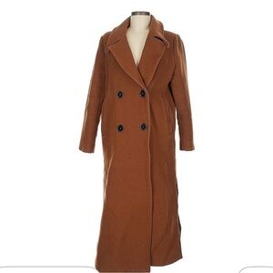 NICHOLAS Double-Breasted Tan Trench Coat